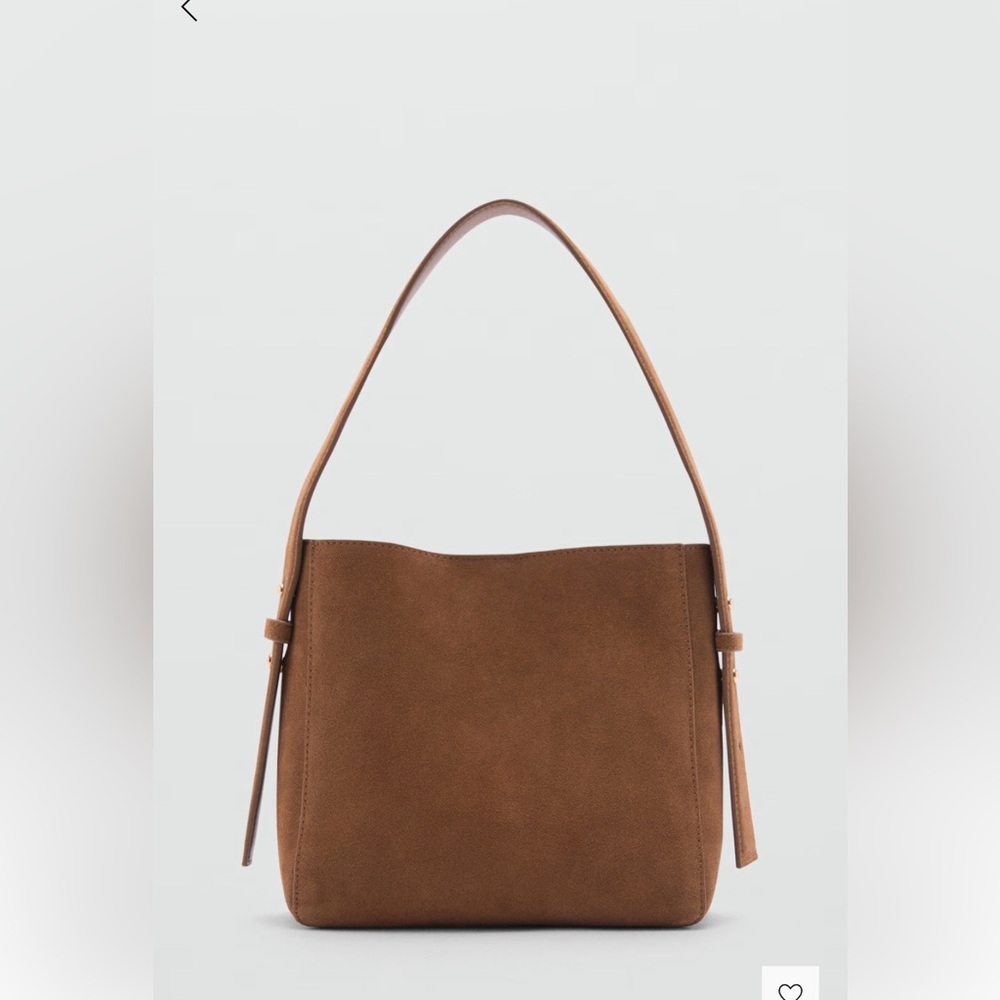 Mango suede shoulder bag